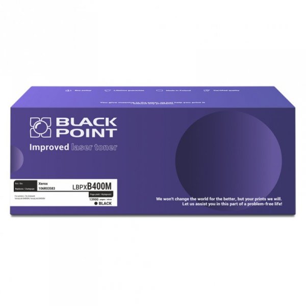 Black Point toner LBPX3655M zastępuje Xerox 106R02739, czarny, 14400 stron.