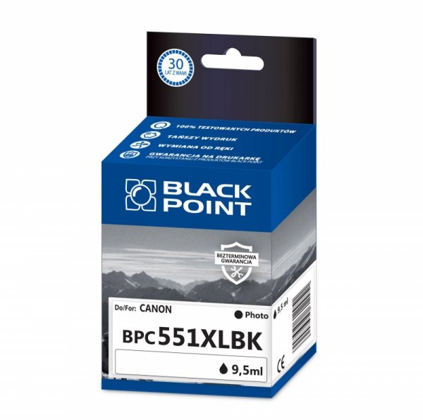 Black Point tusz BPC551XLBK zastępuje Canon CLI-551BKXL, foto