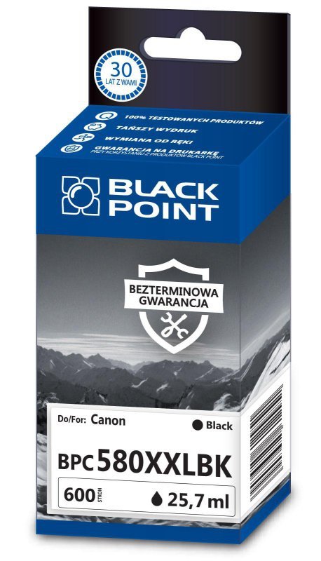 Black Point tusz BPC580XXLBK zastępuje Canon PGI-580PGBKXXL,czarny