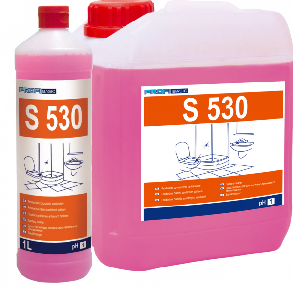 PROFIBASIC S 530 - do czyszczenia sanitariatów  1l  NOWY ZAPACH POZIOMEK
