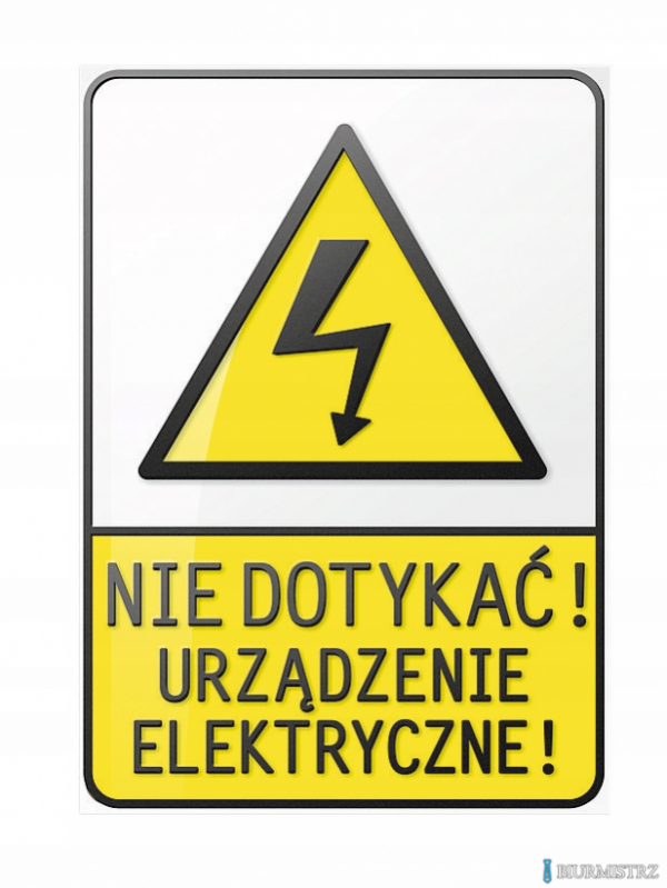 Tabliczka  Nie dotykać urządzenie elektryczne ZZ-1eoa/913ZN (X)