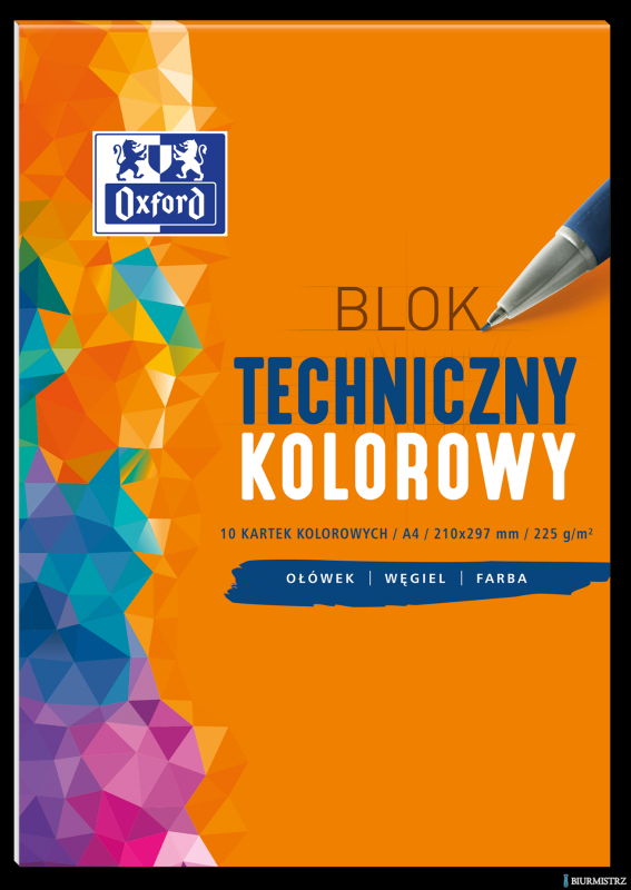 Blok techniczny OXFORD A4 10k 225G kolor 400093230