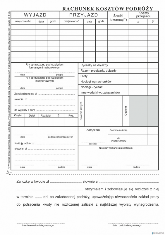 Polecenie wyjazdu służbowego, A5 40 kartek, 10-505-3 DOTTS