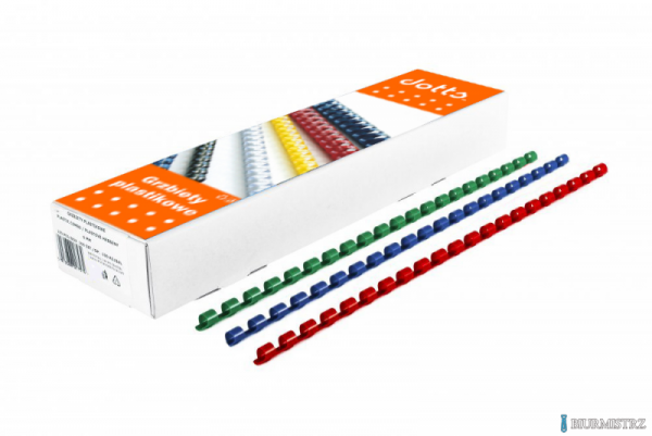 Grzbiety do bindowania DOTTS 5 mm czerwone, opakowanie 100 szt.
