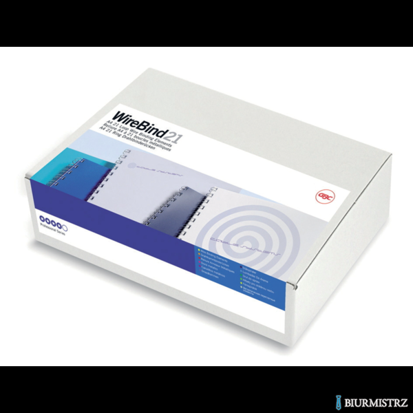 Grzbiety drutowe GBC A4 21L 10mm białe (100szt) IB165283