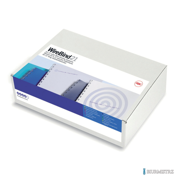 Grzbiety drutowe GBC A4 21L 8mm SLV (100szt) IB160639