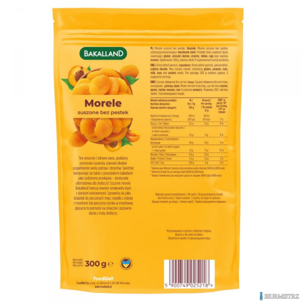 Morele suszone 300g BAKALLAND