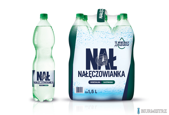 Woda NAŁĘCZOWIANKA gazowana 1.5L butelka PET zgrzewka 6 szt.