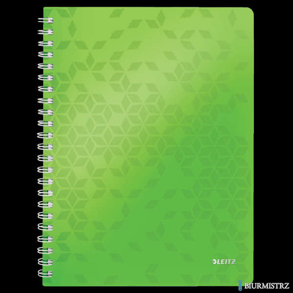 Kołonotatnik w kratkę A4 PP Leitz WOW, zielony 46380054 (X)