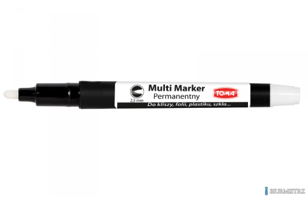 Marker permanentny Multi Marker 2,5mm, biały TO-332 00 Toma