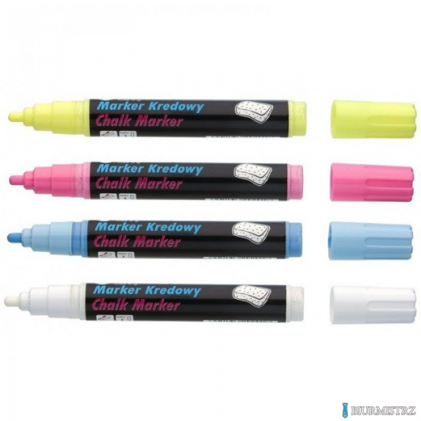 Marker kredowy, końcówka okrągła 4,5mm, 8g tuszu niebieski TO-292 Toma