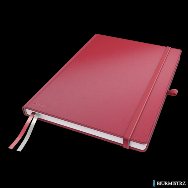 Notatnik LEITZ Complete A4 80k czerwony w kratkę 44710025