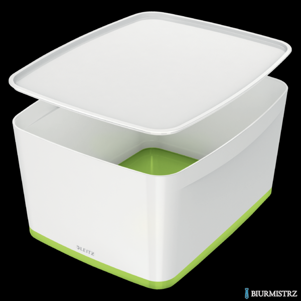 Pojemnik MyBox duży z pokrywką, biało-zielony 52161054 (X)