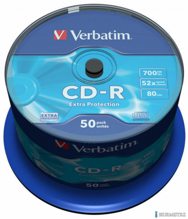 Płyta CD-R VERBATIM CAKE (50) Extra Protection 700MB x52  43351
