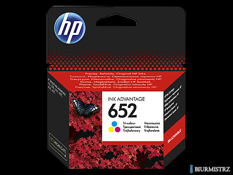 Tusz HP 652 (F6V24AE) kolor 200str 1115/2135/2136/3635/3835/4675