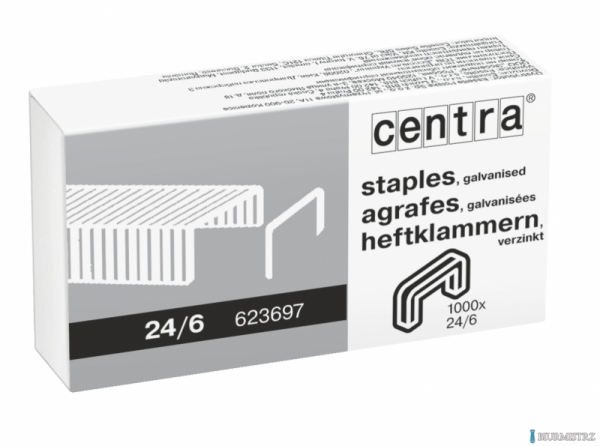 Zszywki CENTRA 24/6 box 1000, 623697