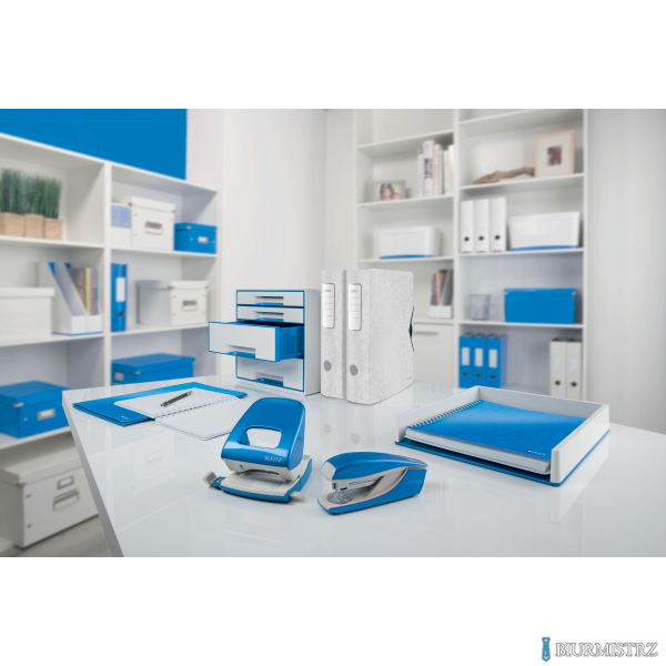 Zszywacz 55021 LEITZ WOW niebieski 24-26/6 30k średni metalowy 55021036