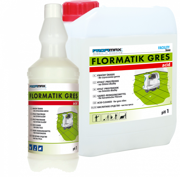 FLORMATIK GRES ACID - kwaśny środek do czyszczenia gresu 1l