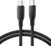 Kabel USB-C / USB-C Joyroom SA34-CC3 100cm 60W 5A PD w oplocie czarny