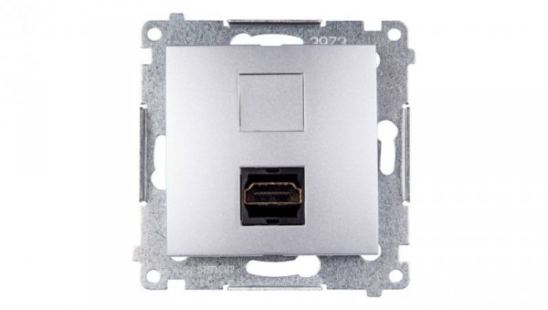 Simon 54 Gniazdo HDMI srebrny mat DGHDMI.01/43