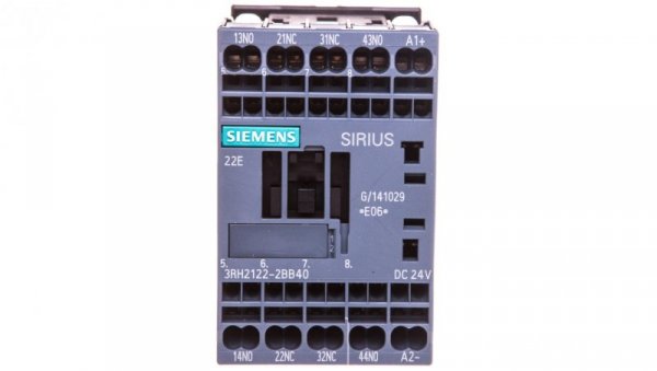 Stycznik pomocniczy 2Z 2R cewka 24V DC S00 przyłącze sprężynowe SIRIUS 3RH2122-2BB40
