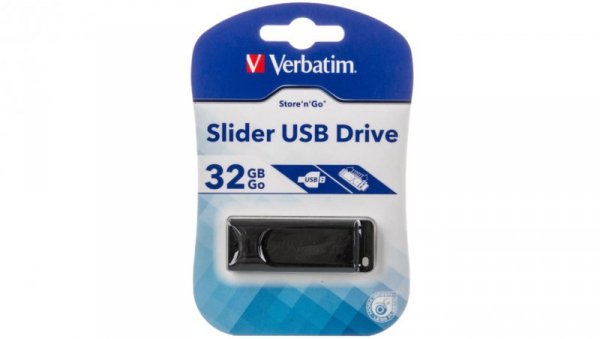 Pendrive VERBATIM 32GB SLIDER USB 2.0 98697