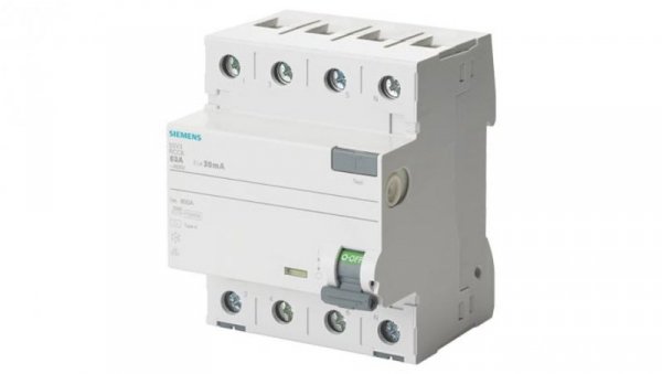 Wyłącznik różnicowoprądowy 4P 63A, 100 mA, 5SV3446-6