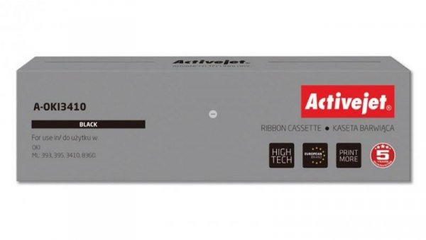 Taśma barwiąca Activejet A-OKI3410 (zamiennik OKI 9002308 Supreme czarny)