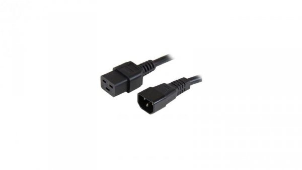 Przedłużacz kabel Zasilający Iec320 C14 Na C19 10A 2M Czarny ICOC 066-NC