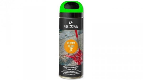 Farba geodezyjna do znakowania spray zielona SOPPEC Fluo T.P.