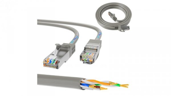 Patchcord LAN Miedź Kabel sieciowy skrętka Extralink Kat.5e UTP 0.5m