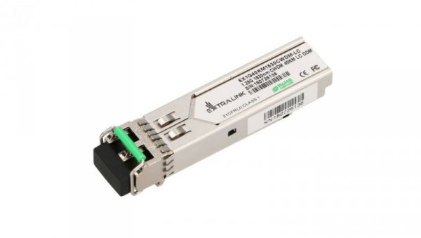 Moduł SFP CWDM 1,25Gbps, 1530nm, single mode, 40km, LC, DOM Extralink SFP 1.25G