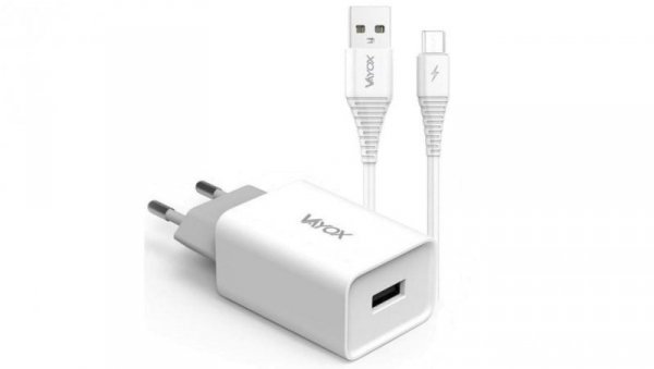 Ładowarka sieciowa USB 5V 2.1A + kabel micro usb 1m VA0051micro Vayox