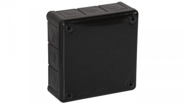 Puszka natynkowa pusta 12 wlotów VIPLAST VP-51 CZARNA IP55 118x118x46mm 051-05