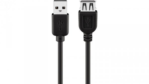 Przedłużacz USB 2.0 Hi-Speed, Czarny - Długość kabla 5 m