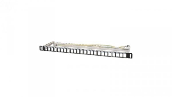 patch panel 24 porty na moduły KEYSTONE, 0.5U, z tacką