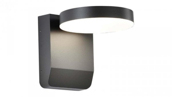 Lampa ścienna okrągła, kinkiet 350st LED 17W 2480lm 3000K czarny barwa WW biała ciepła IP65 V-TAC VT-11020-RD-B