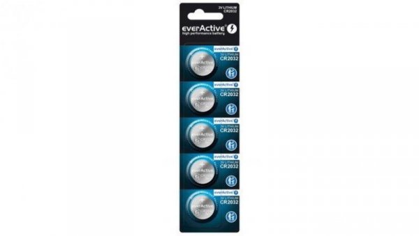 5 x bateria litowa mini everActive CR2032