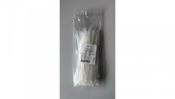 Opaska kablowa 250x3,6 biała ITAline ITA036250W /100szt./