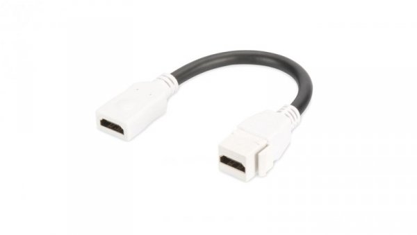 Moduł Keystone HDMI z kablem 12cm łącznik do gniazd i pustych paneli żeński/żeński biały DN-93403