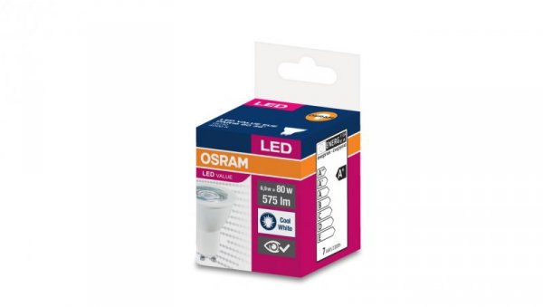 Żarówka LED GU10 LVPAR16 80 36st. 6,9W/840 10X1 EUE OSRAM 575lm 230V 4058075198791