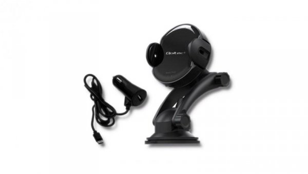 Qoltec Samochodowa ładowarka indukcyjna PRO z uchwytem iR 15W QC 3.0 USB typ C