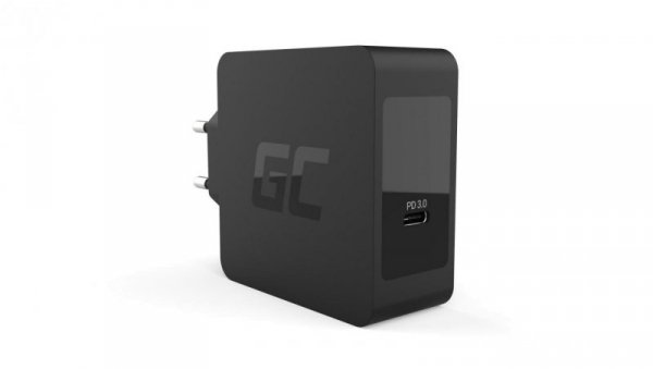 Ładowarka sieciowa Green Cell USB-C 60W PD z przewodem USB-C do Apple MacBook Pro 13, Asus ZenBook, HP Spectre,