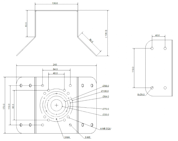 UCHWYT NAROŻNY DAHUA PFA151