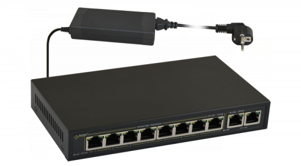 SWITCH POE PULSAR SG108 10-PORTÓW (8xPoE + 2xUPLINK)