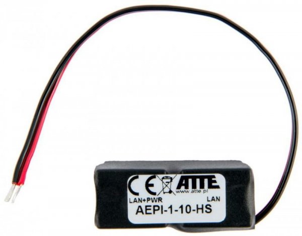 Adapter PoE PASSIVE 1 kanałowy 10/100 ATTE AEPI-1-10-HS