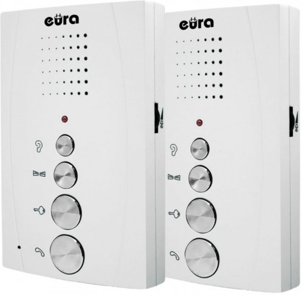 DOMOFON &#039;&#039;EURA&#039;&#039; ADP-51A3 &#039;&#039;DIFESA&#039;&#039; - 1-rodzinny, 2 unifony, interkom, biały
