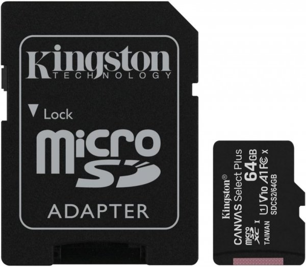 Karta pamięci microSD  Kingston Canvas Select Plus microSDHC C10 UHS-I 64GB