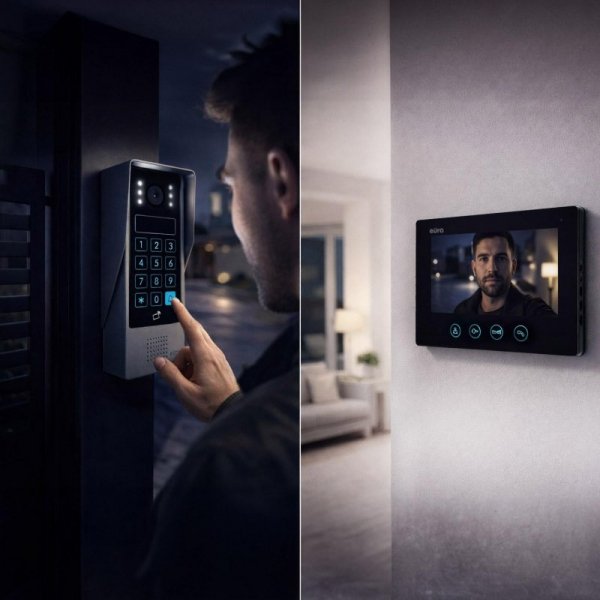 WIDEODOMOFON EURA VDP-90A3 DELTA + biały monitor TUYA