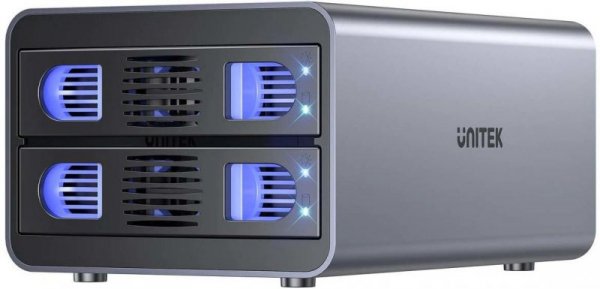 Unitek Obudowa RAID do dysku SATA 2.5''/3.5'' 4 tryby 40TB USB C 10Gb/s